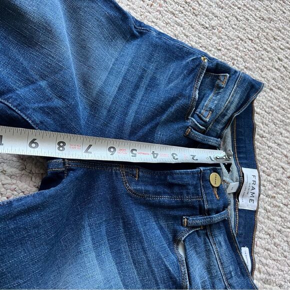 FRAME Denim Le Skinny de Jeanne Crop Jeans Tulip Raw Hem - Picture 8 of 13